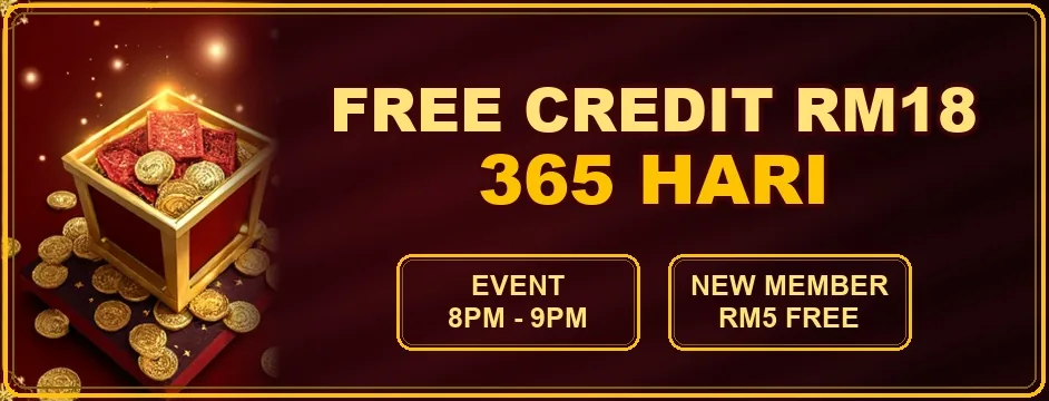 Toto888 Free Credit RM18 - 365 Hari promotion banner